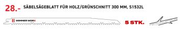 SÄBELSÄGEBLATT für HOLZ/GRÜNSCHNITT 300 mm